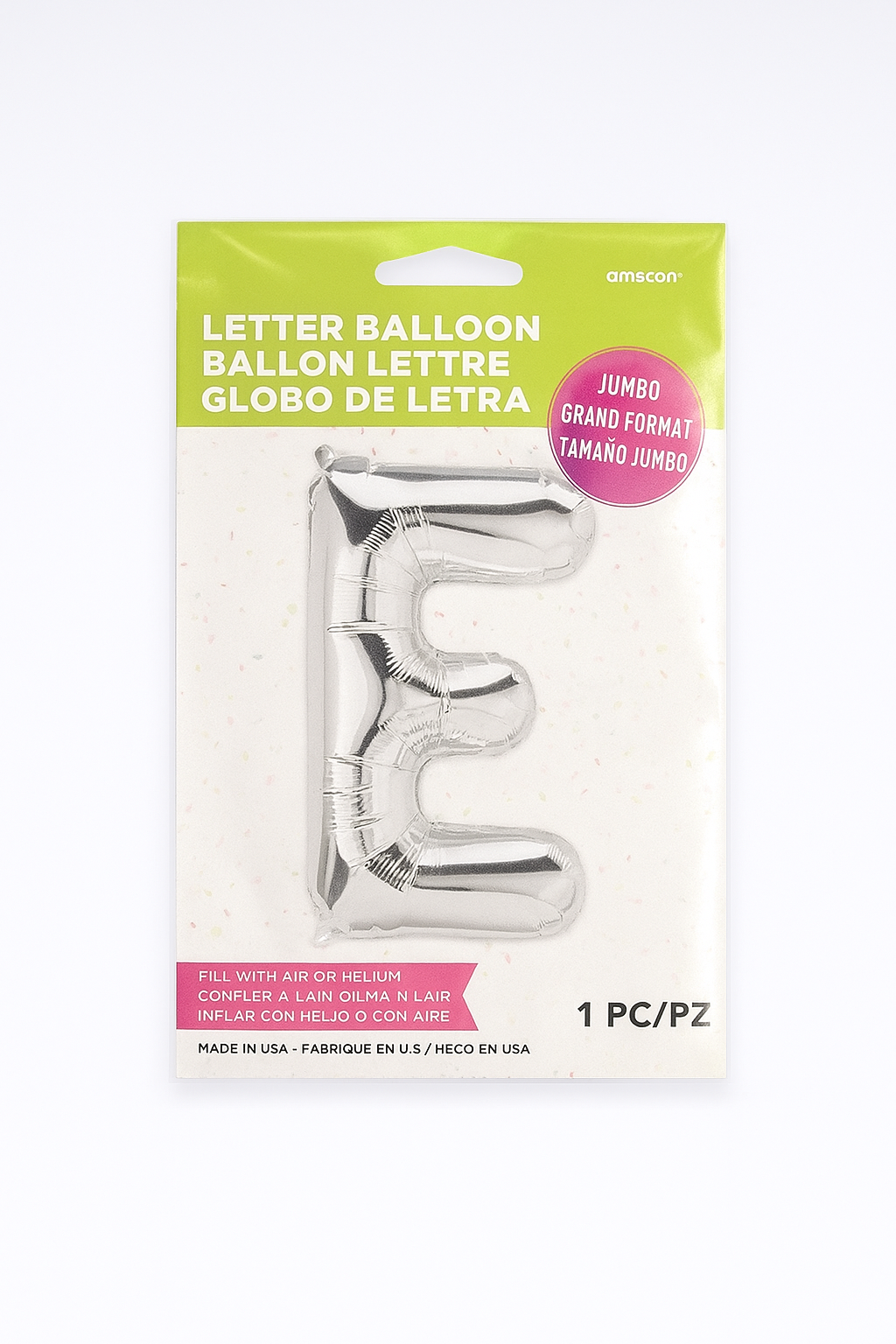 34″ Foil Balloon Letter “E” – Silver