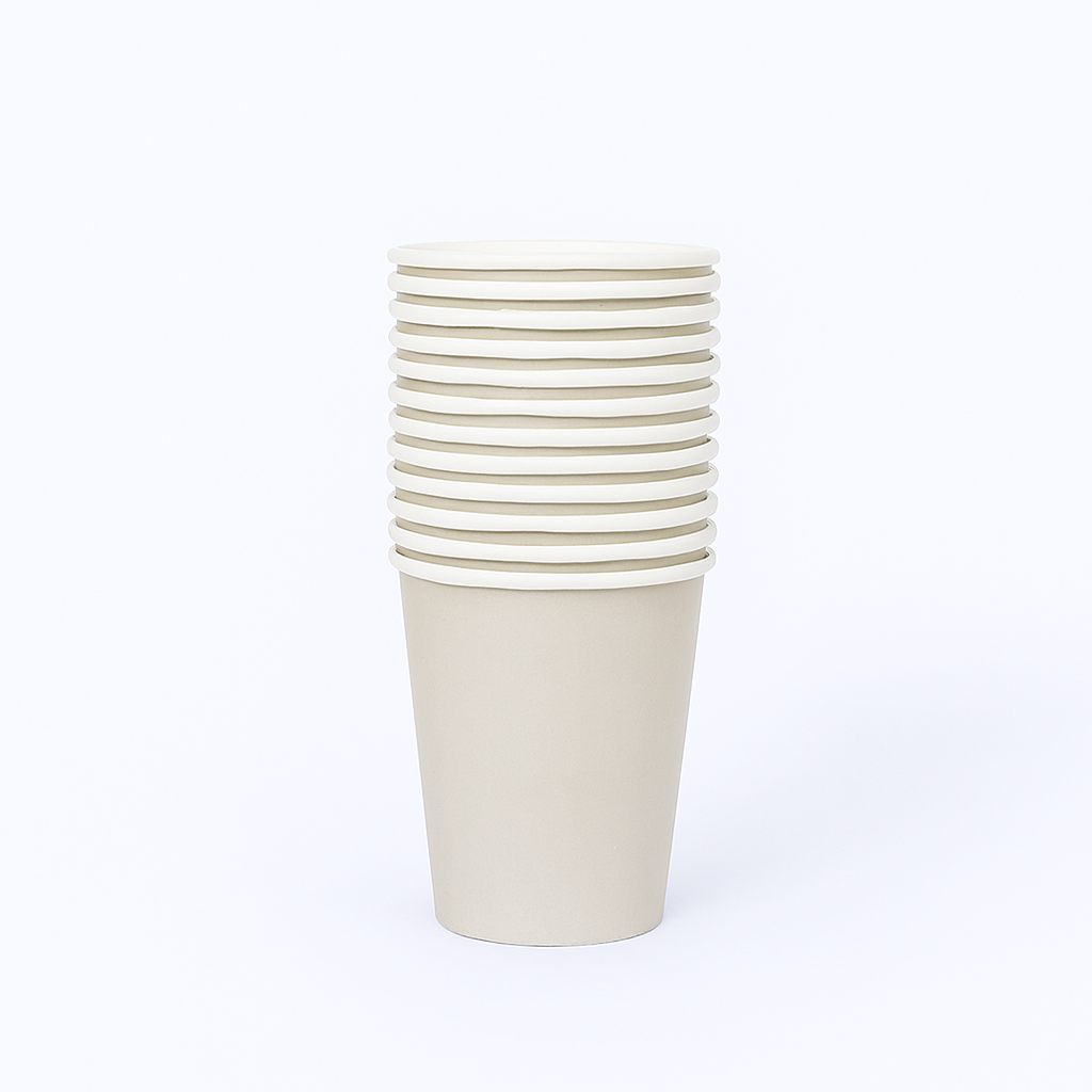 White Paper Cups – 9 oz, Pack of 14