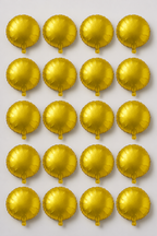 18″ Foil Balloons – Round Gold, Pack of 20