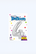 40″ Foil Balloon Number “4” – Silver