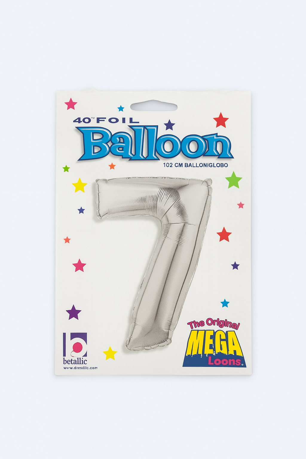 40″ Foil Balloon Number “7” – Silver