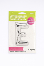 34″ Foil Balloon Letter “E” – Silver