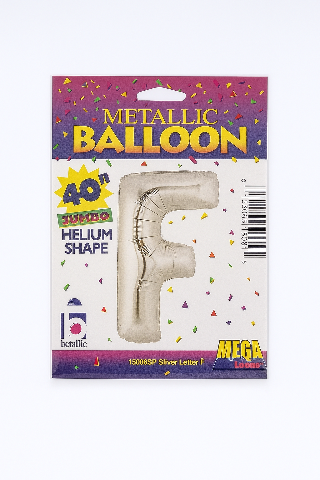 40″ Foil Balloon Letter “F” – Silver