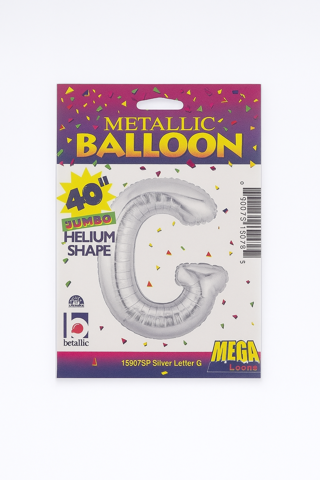 34″ Foil Balloon Letter “G” – Silver