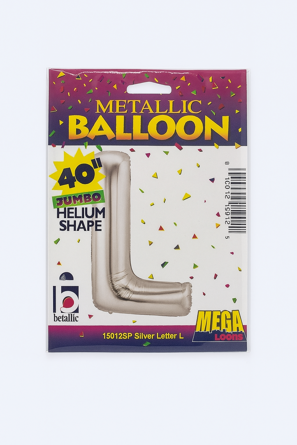 40″ Foil Balloon Letter “L” – Silver