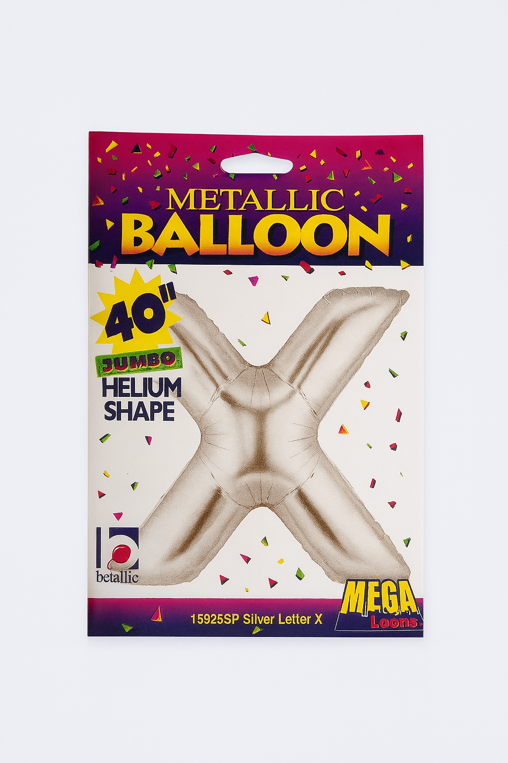 40″ Foil Balloon Letter “X” – Silver