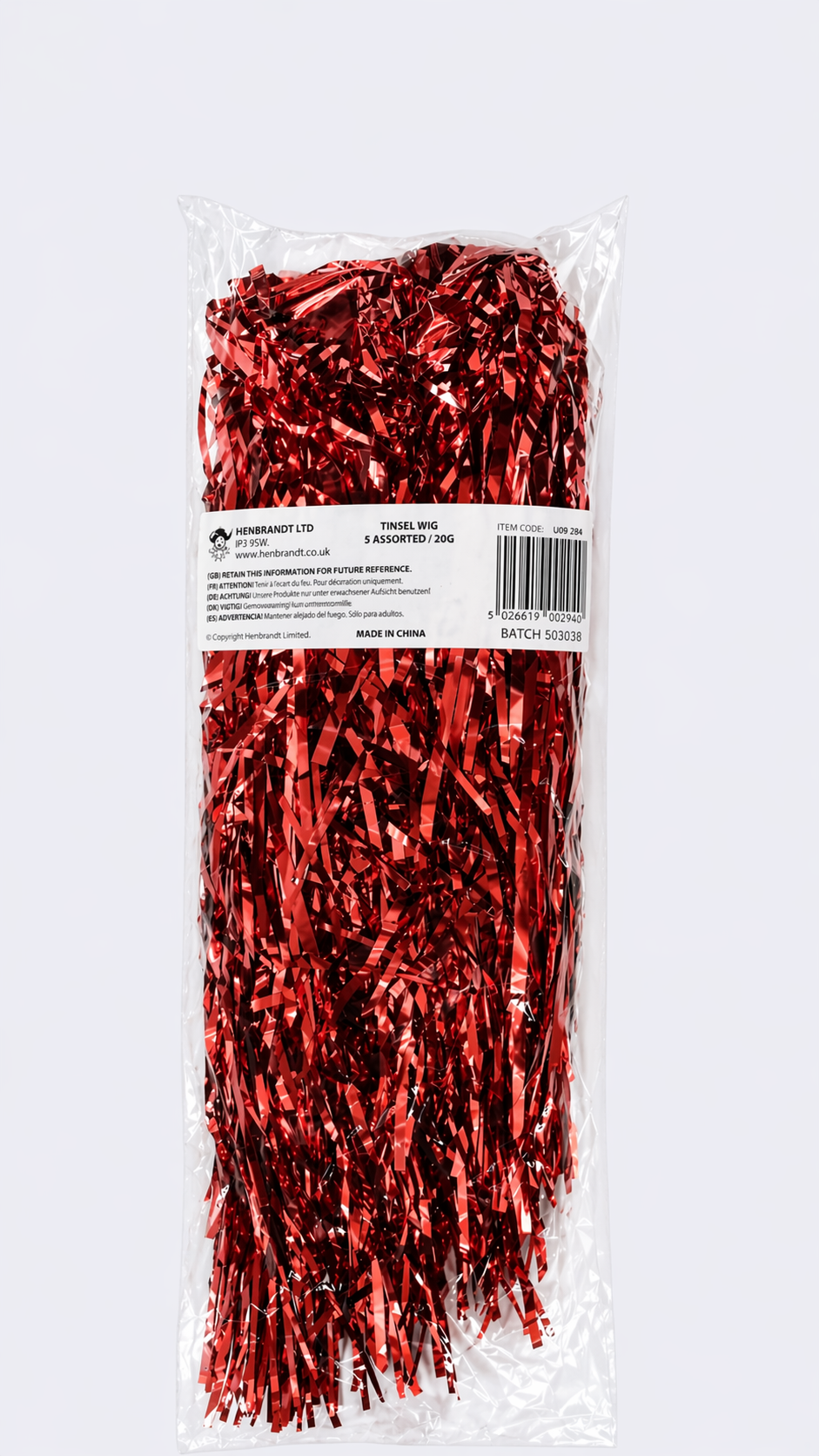 Red Tinsel Wig – 20 g