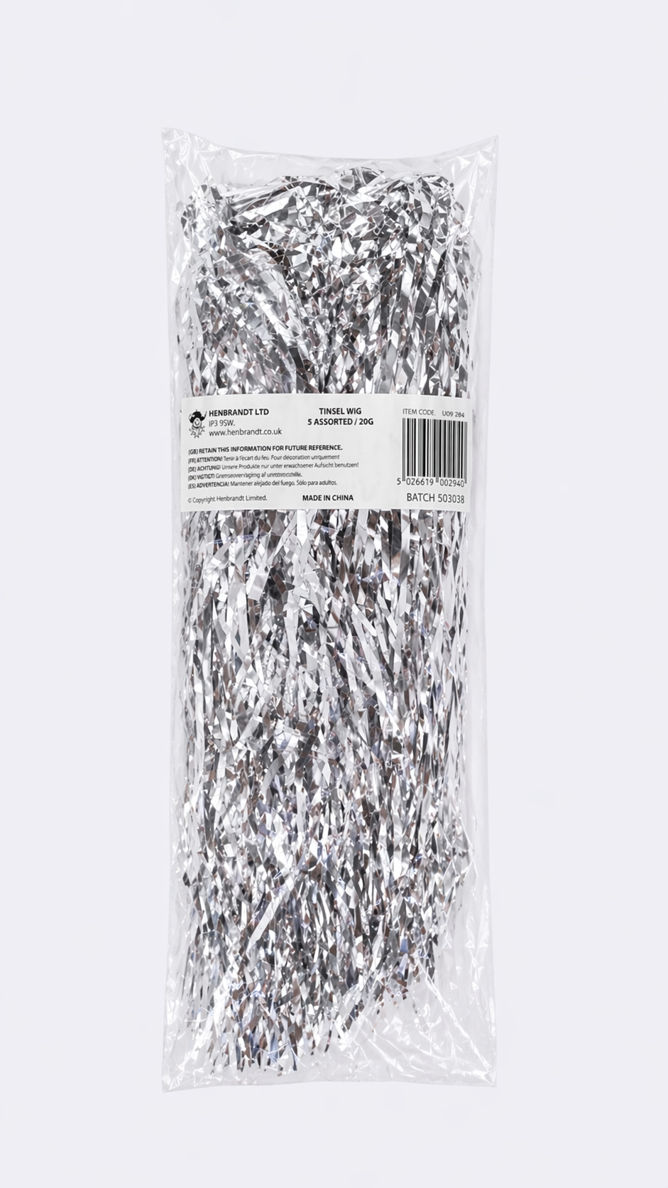 Tinsel Wigs - silver 20gram
