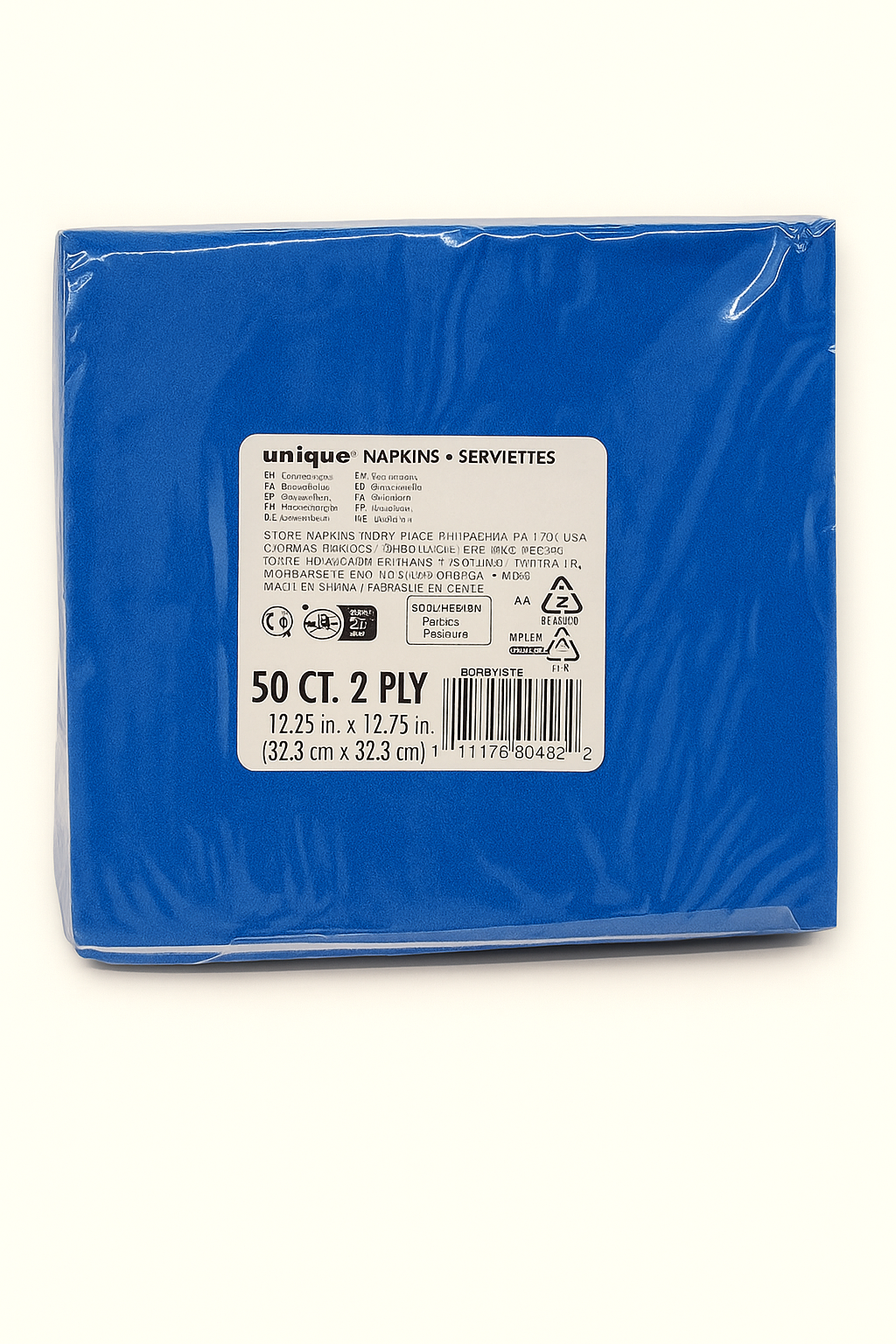 2-Ply Paper Napkins – Blue, Pack of 50