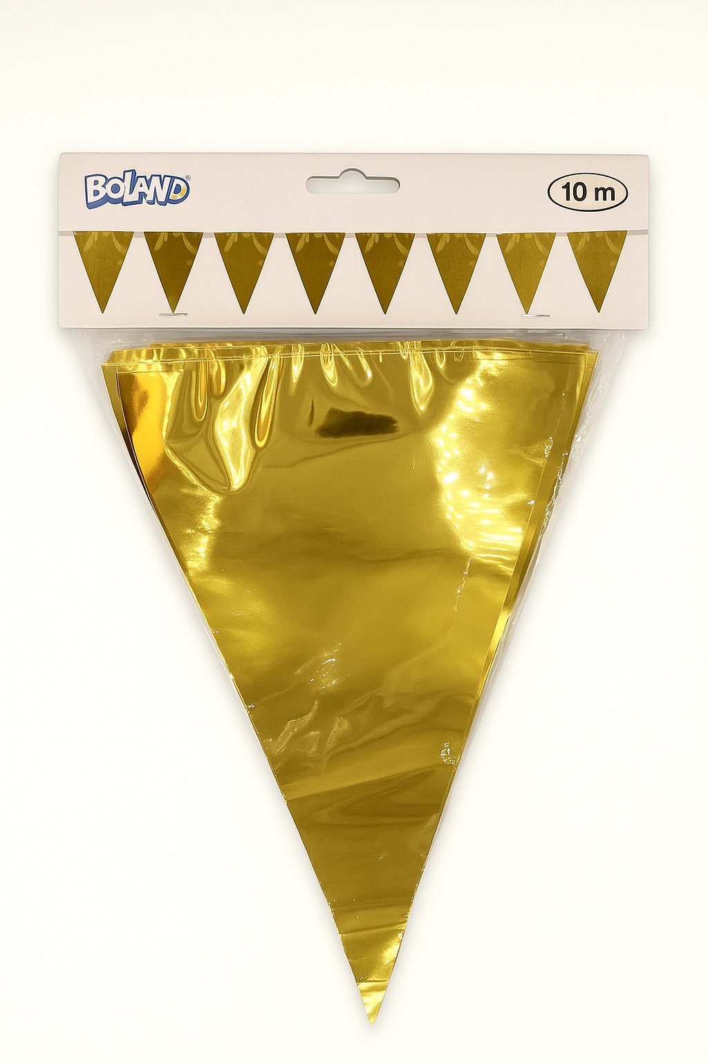 Metallic Pennant Bunting – Gold, 10 m