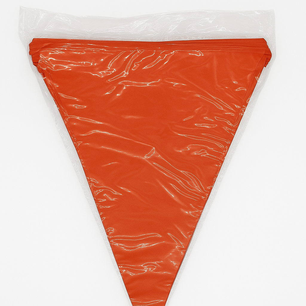 Giant Orange Pennant Bunting – 10 m, 18 Flags