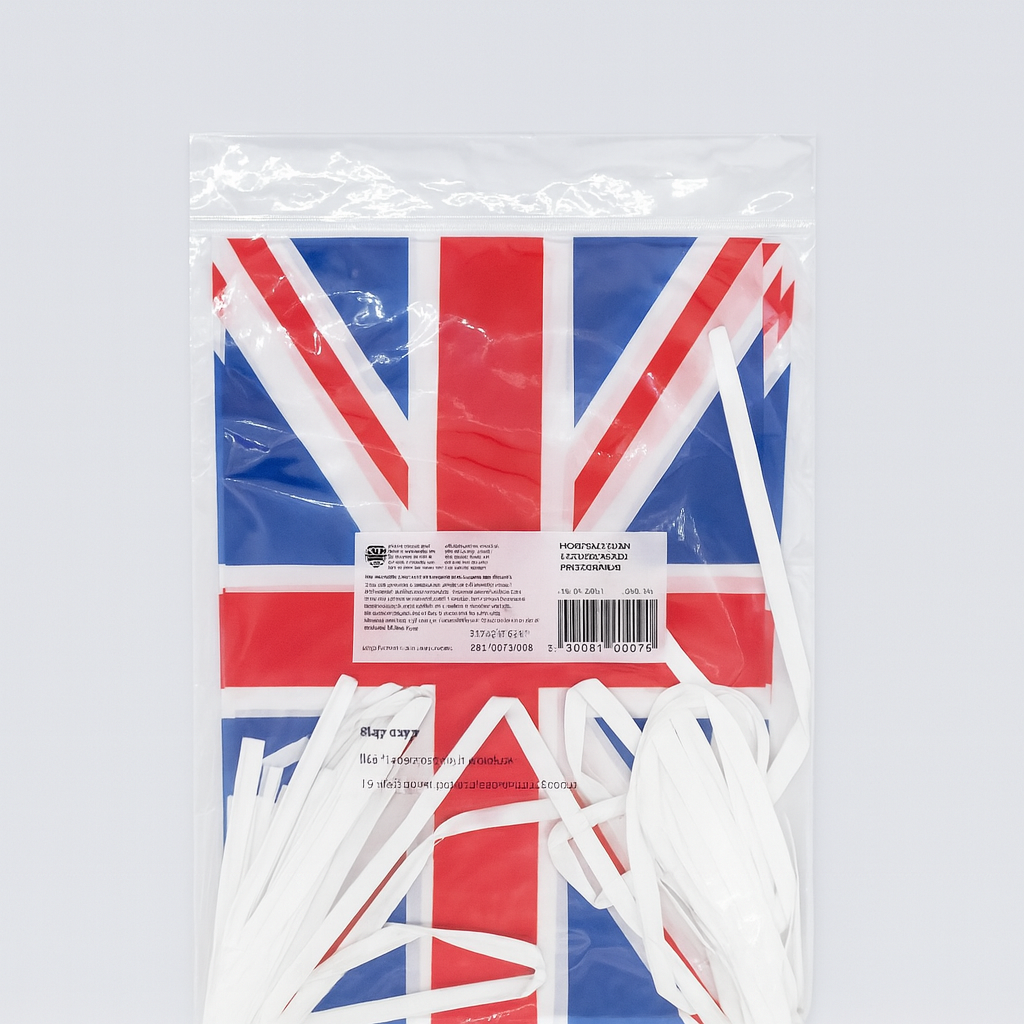 Union Jack Pennant Bunting – 10 m, 20 Flags