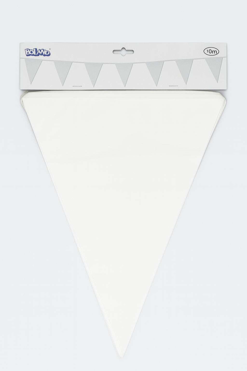 Giant White Pennant Bunting – 10 m, 18 Flags